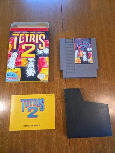 Tetris 2 Nintendo NES 1993 Complete Cib Works