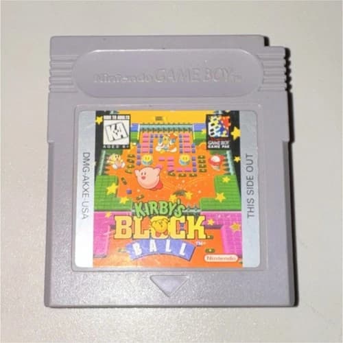 Nintendo Kirby's Block Ball Game Boy Cartridge NTSC-U/C(Tested,Working)