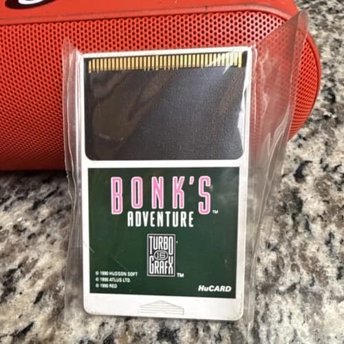 Hudson Soft Bonk's Adventure TurboGrafx-16 Platformer HuCARD 1990 Video Game