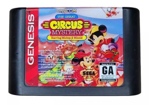 The Great Circus Mystery Starring Mickey and Minnie Sega Genesis Authentic