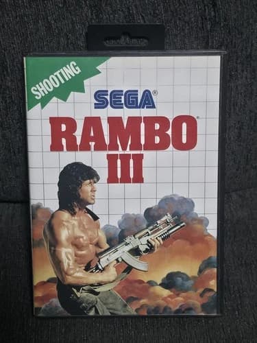 Rambo III (Sega Master System, 1988) CIB Complete w/ Manual Tested & Works