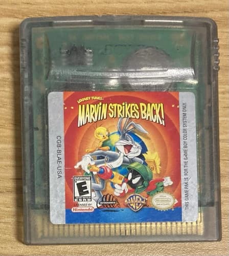 Looney Tunes: Marvin Strikes Back Nintendo Gameboy Color Cartridge EX Condition