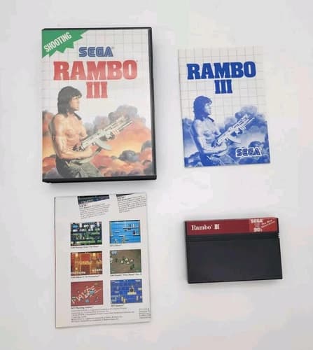 Rambo III (SEGA Master System SMS) Complete CIB - Tested - Authentic