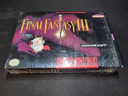 Final Fantasy III 3 Authentic Super Nintendo SNES EXMT+ cond COMPLETE n box!