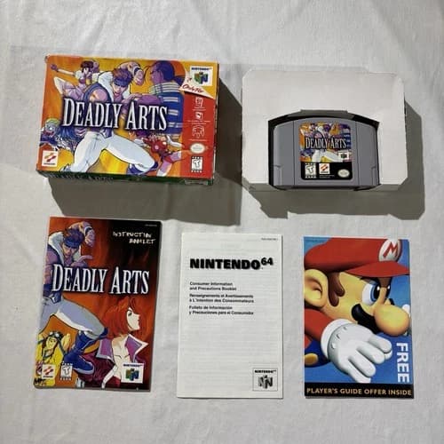 Deadly Arts (Nintendo 64, 1998) N64 CIB Complete with Box Manual