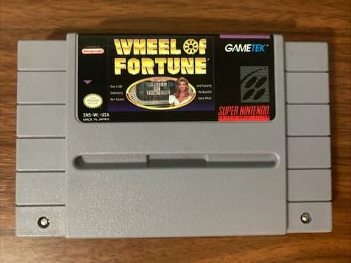 Wheel of Fortune SNES Super Nintendo Cartridge Only Tested Working