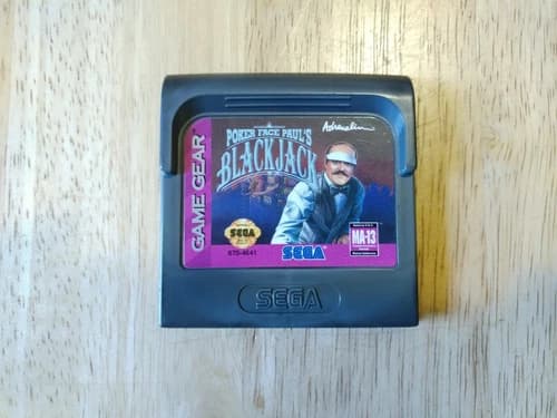 Poker Face Paul's Blackjack (Sega Game Gear, 1993) Tested 100% Working