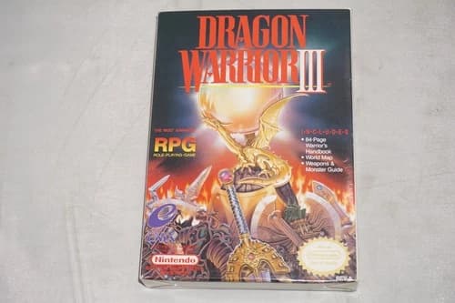 Dragon Warrior III 3 (Nintendo NES) Complete in Box w/ Chart CIB