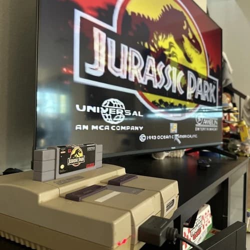 Jurassic Park SNES Super Nintendo Tested Working Authentic Cartridge USA