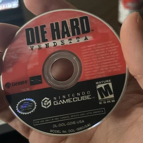 Nintendo Gamecube Die Hard Vendetta Video Game Disc Only