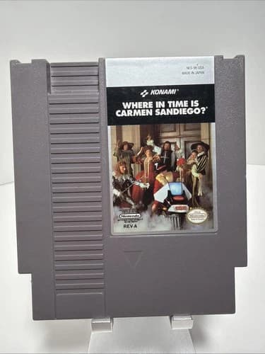Where in Time Is Carmen Sandiego? Nintendo NES Cart Only Tested Authentic