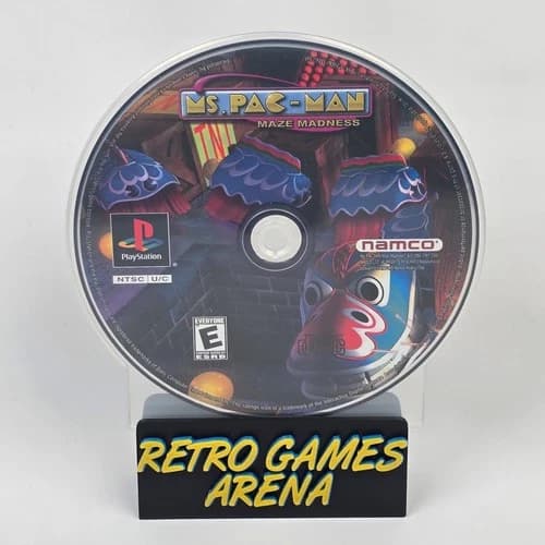 Ms Pac-Man: Maze Madness (PlayStation 1 PS1) Disc