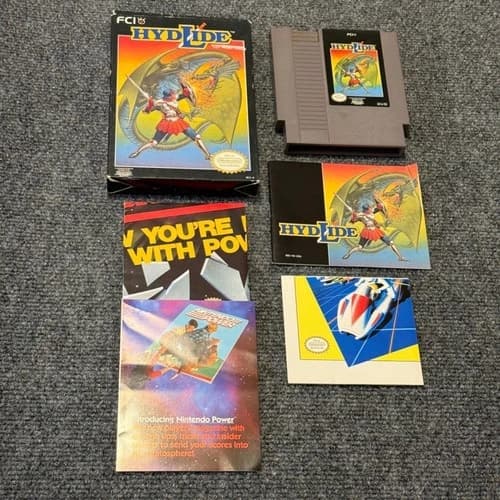 Hydlide Nintendo NES Video Game CIB w/ All Inserts Tested