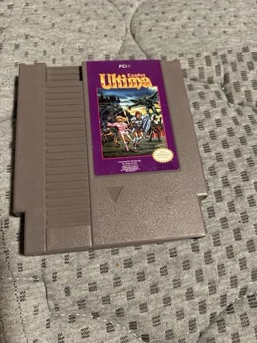Ultima: Exodus NES Game Cartridge by FCI, Role Playing, Battery Save, 1985