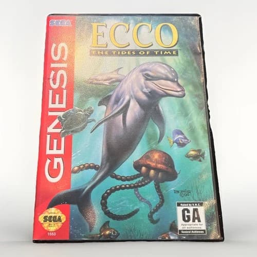 Ecco: The Tides of Time (Sega Genesis, 1994) Game Complete In Box CIB Tested