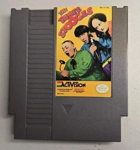 The Three Stooges Nintendo NES Game Authentic 1989