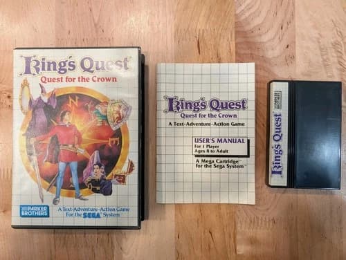 King’s Quest: Quest for the Crown Sega Master System Complete CIB Excellent