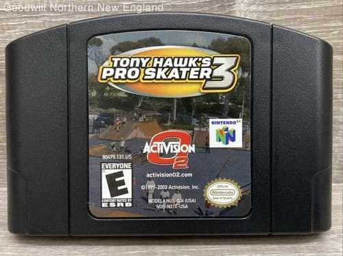 Tony Hawk's Pro Skater 3 N64 Video Game Authentic Cartridge Only Tested Works