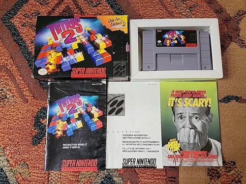 Tetris 2 Super Nintendo SNES CIB Ultra RARE Canadian Canada Variant