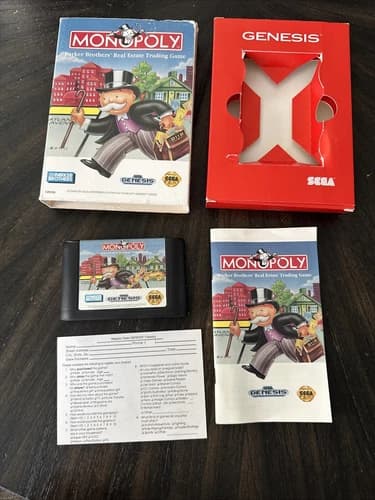 Sega Genesis Game Monopoly CIB Complete In Box