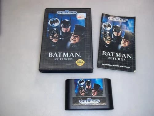 Batman Returns (Sega Genesis, 1992) Retro Video Game Complete CIB - Tested