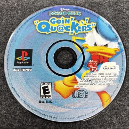 Donald Duck-Goin' Quackers (PS1) - Authentic Disc Only Tested Working