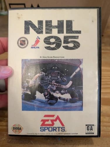 Sega Genesis NHL 95 Video Game Complete Edition