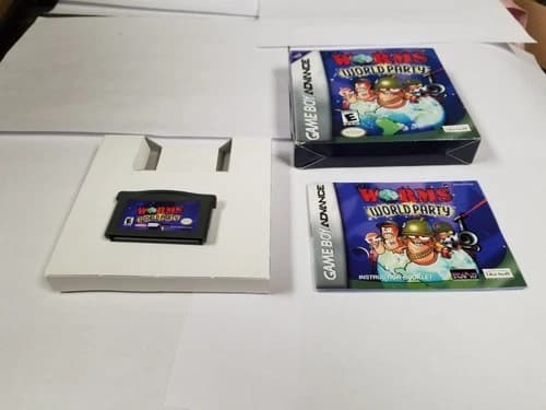 Worms World Party Nintendo Game Boy Advance complete