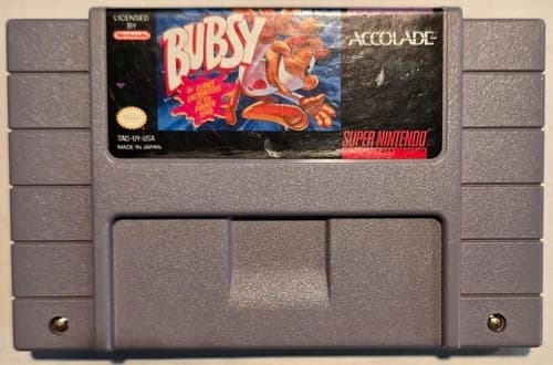 Bubsy in Claws Encounters of the Furred Kind SNES; Loose, Tested, Works