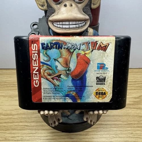 Earthworm Jim (Sega Genesis, 1994) Authentic- Cartridge Only