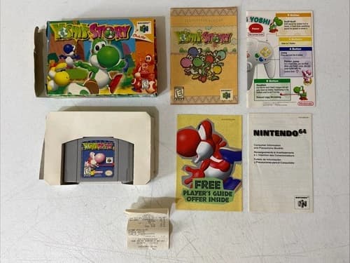 Yoshi's Story Nintendo 64 N64 Complete in Box CIB w/ Original Receipt