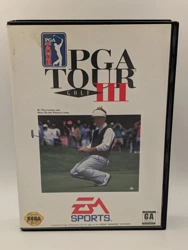 PGA Tour Golf III - Sega Genesis, Complete In Box CIB, Next Day Shipping