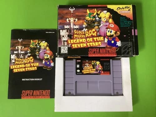 Super Mario RPG: Legend of the Seven Stars Nintendo SNES 1996 CIB Manual Tested