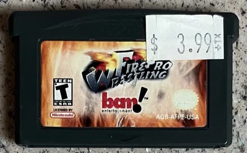 GBA Fire Pro Wrestling Nintendo Game Boy Advance 2001 Cartridge Authentic Tested
