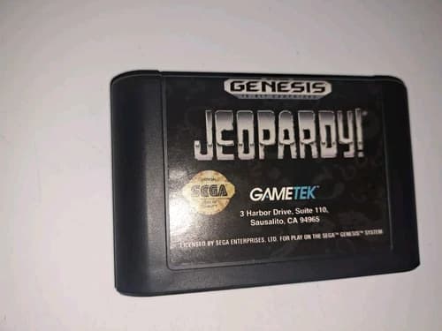 Sega Genesis Video Game Jeopardy! Cartridge