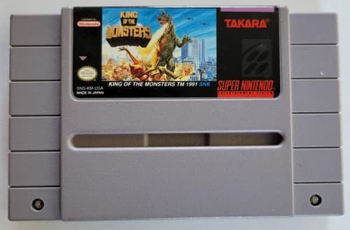 King of the Monsters Game Cartridge (Super Nintendo SNES, 1991) Authentic.