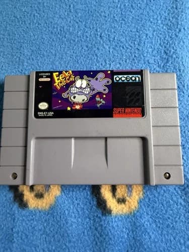 Eek! The Cat Snes Super Nintendo Cartridge Tested Authentic