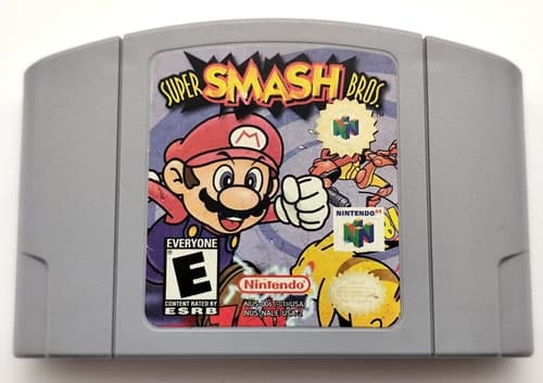 Super Smash Bros. (Nintendo 64 N64, 1999) *Cart Only* Authentic Tested Saves! C