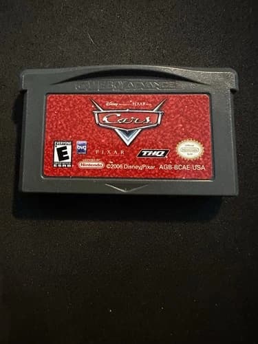 Pixar Cars Gameboy Advance GBA Game Cartridge Tested Working Disney Movie 2006