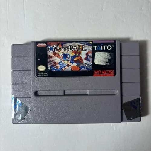 On the Ball (Super Nintendo SNES, 1992) Vintage Video Game CART ONLY