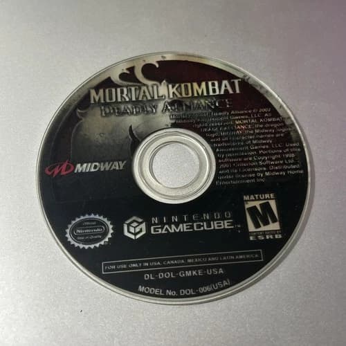 Mortal Kombat: Deadly Alliance (Nintendo GameCube, 2002) Disc Only TESTED