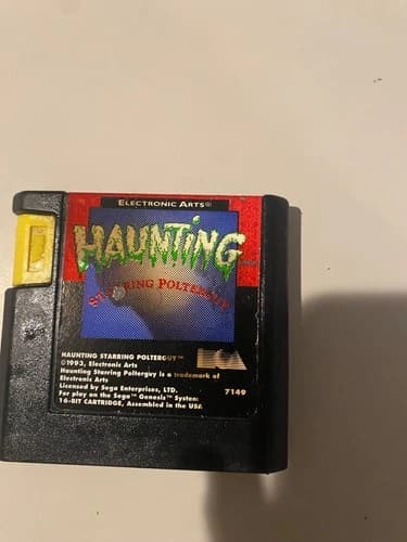 Haunting Starring Polterguy (Sega Genesis, 1993) Authentic Game Cartridge Tested