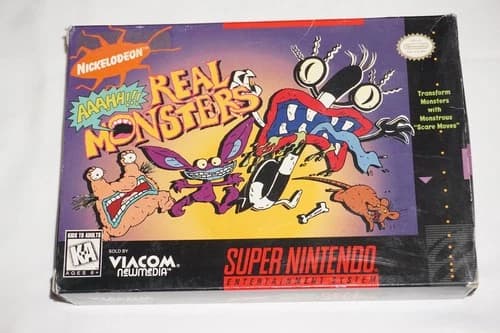 Nickelodeon AAAHH Real Monsters (Super Nintendo SNES) Complete in Box CIB