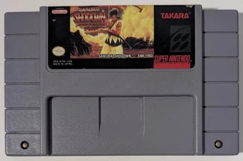 Samurai Shodown Super Nintendo SNES Cleaned and Tested Working