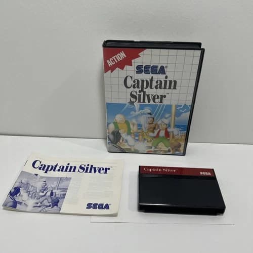 Captain Silver (Sega Master System, 1987) Complete w/Manual Authentic