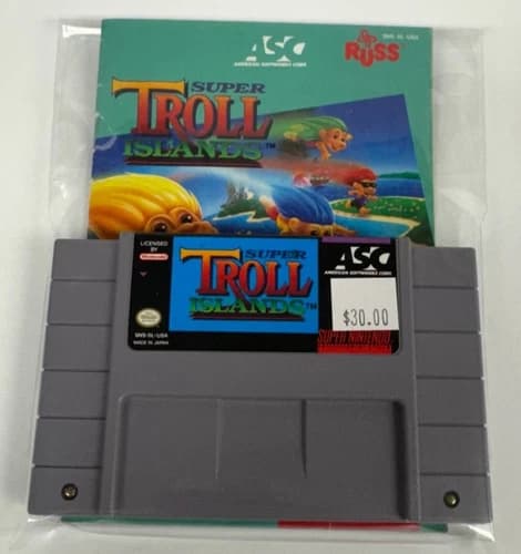 Super Nintendo Entertainment System - Russ: Super Troll Islands Video Game