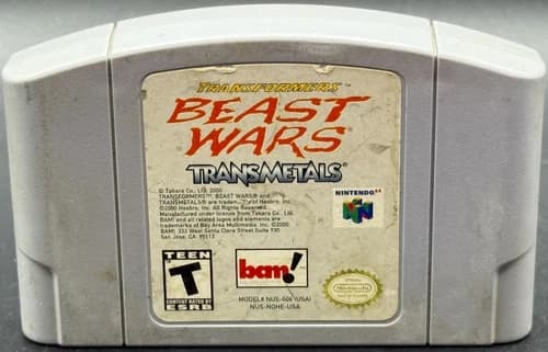 Transformers Beast Wars Transmetals Nintendo 64 N64 Game Only Authentic