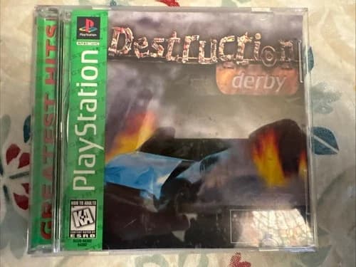 Destruction Derby (Playstation PS1) Complete CIB w/RegCard Greatest Hits Clean