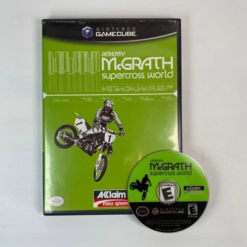 Jeremy McGrath Supercross World Nintendo GameCube Complete w/ Case TESTED