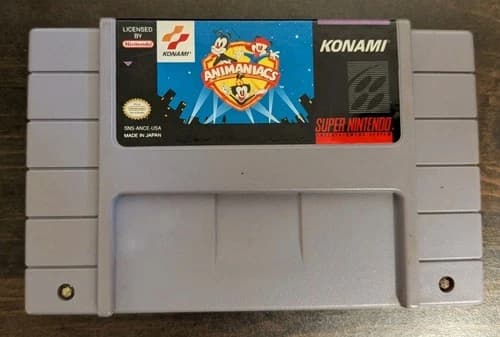 Animaniacs Super Nintendo Loose Video Game Cartoon SNES Tested